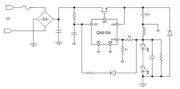 LED非隔離恒流驅動芯片 QX6104