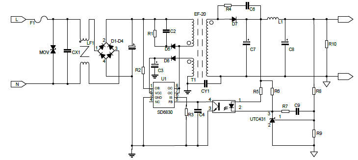 SD6830典型應用圖