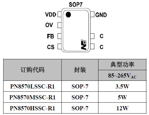 PN8570 隔離式原邊反饋芯片