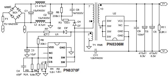 5V/2.4A小功率適配器芯片方案