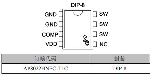 ap8022代換viper22a腳位配置