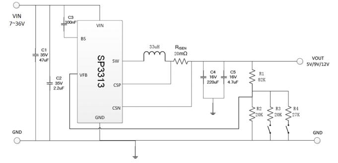 SP3313典型應(yīng)用電路圖