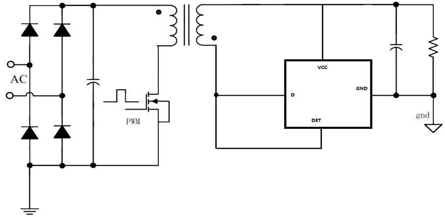 FM9919 副邊同步整流驅(qū)動(dòng)芯片典型應(yīng)用電路圖