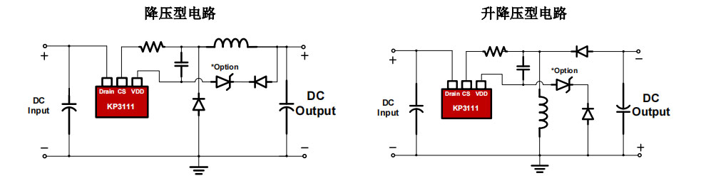 kp3111電源芯片典型應用電路圖